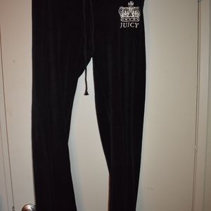 Juicy Couture Black Track Pants with logo Large